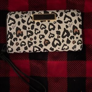 Betsy Johnson Leopard Print Wristlet Wallet